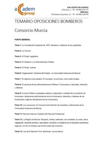 diamante Abrazadera Lingüística TEMARIO OPOSICIONES BOMBEROS DE MURCIA | Accadem Group